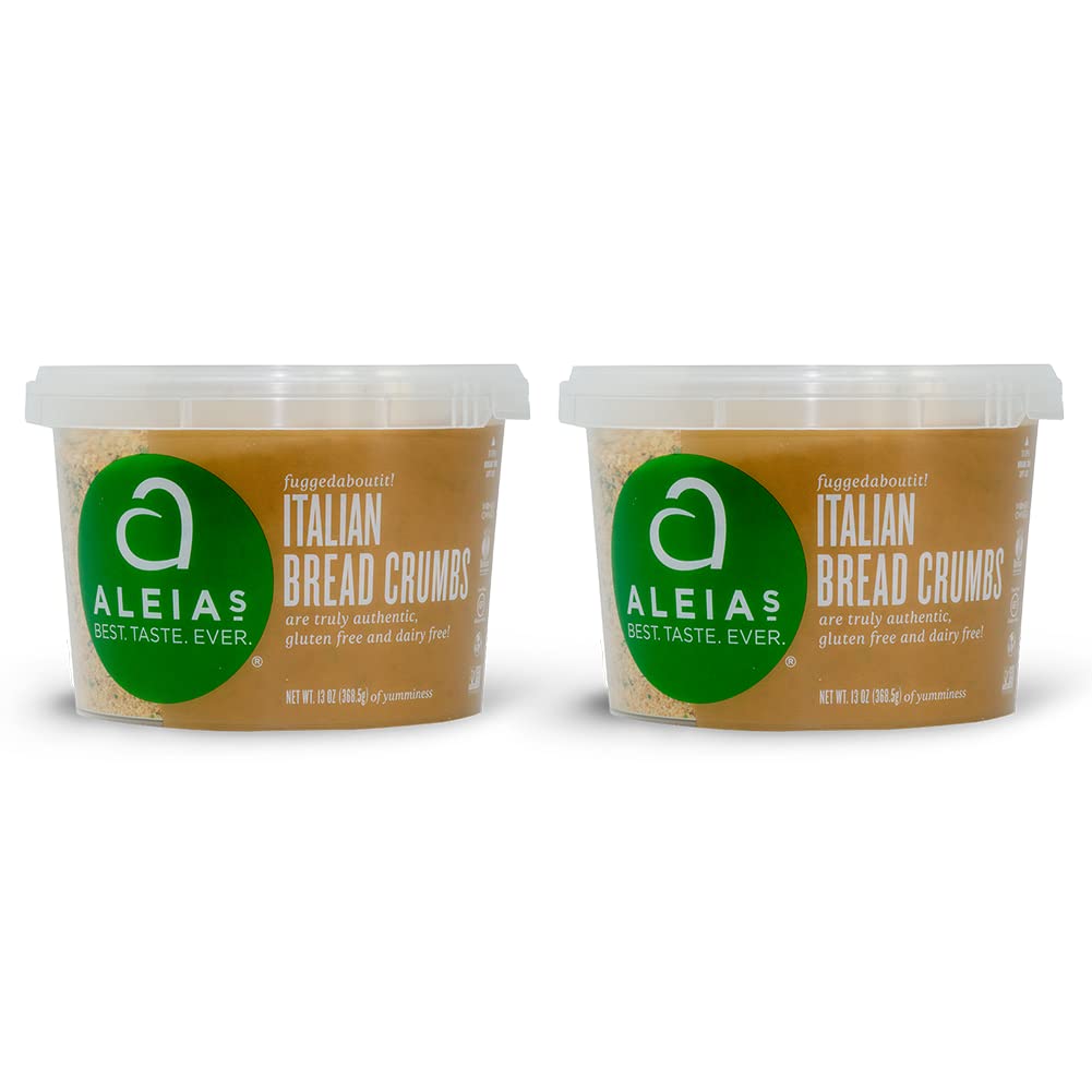ALEIA’S MET. SABOR. EVER. Pan rallado italiano  13 oz  2 unidades  Sabor auténtico, empanado para recetas sin gluten, certificado sin gluten, sin