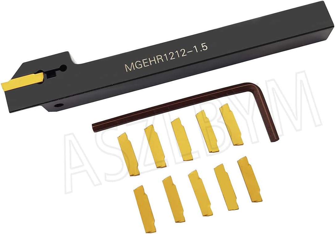 Soporte de herramienta de ranurado para torno MGEHR1212-1.5 con 11 piezas MGMN150-G insertos de ranurado de carburo indexables