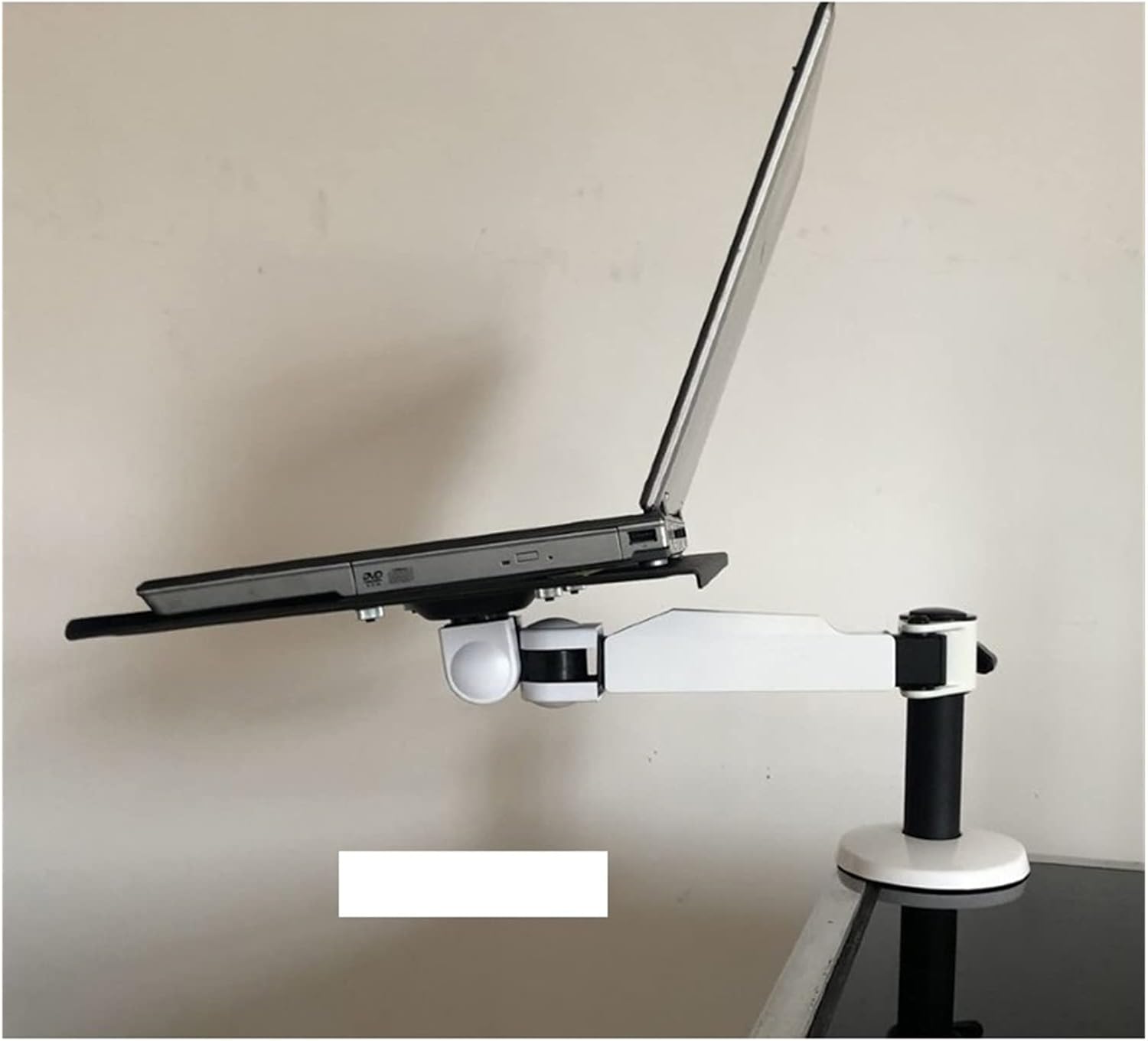 TK501-LP60 Soporte de abrazadera giratoria de movimiento completo Soporte de bandeja de acero para computadora portátil Soporte de escritorio de