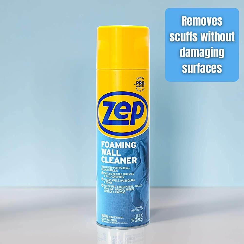 Zep – Espuma limpiadora de paredes, 18 onzas, elimina manchas sin dañar los acabados, caja de 12, ZUFWC18