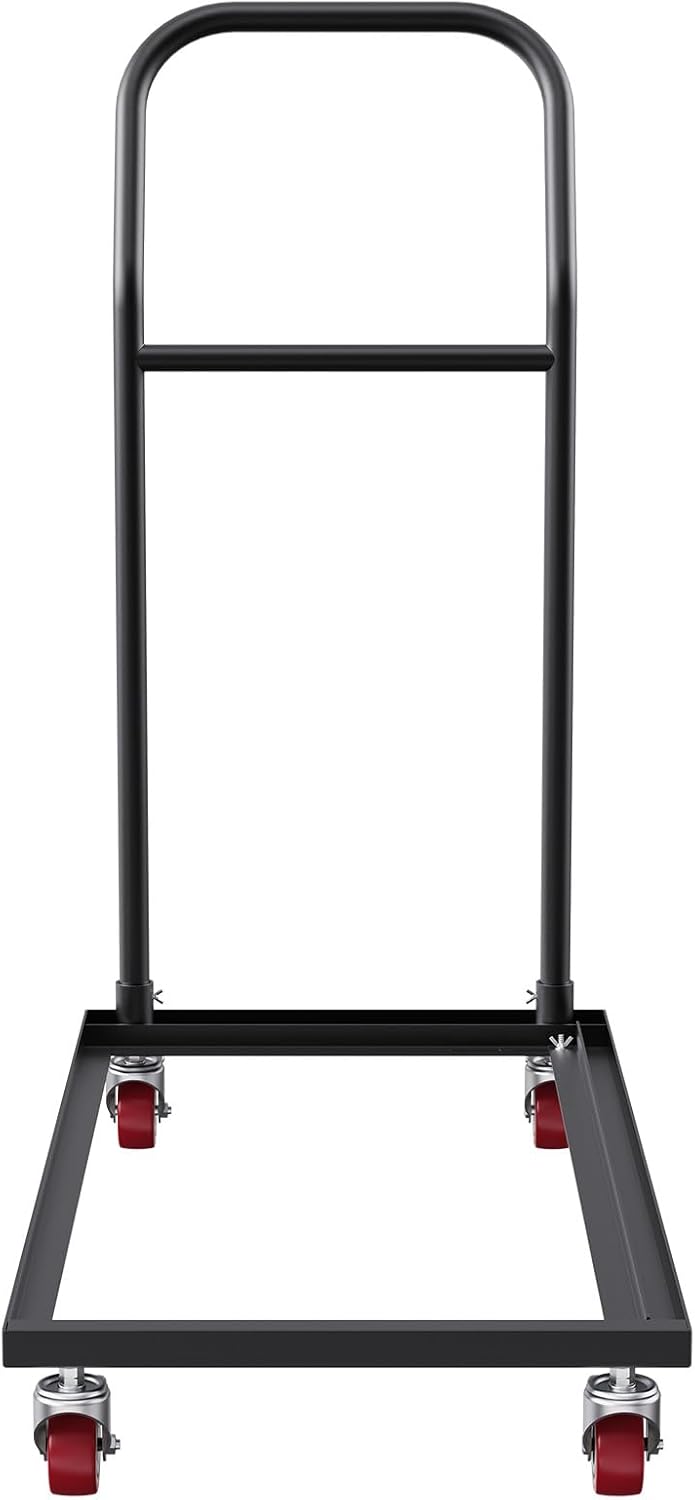 VEVOR Carrito de almacenamiento vertical de acero en forma de L, 39 pulgadas de largo x 21 pulgadas de ancho x 42.9 pulgadas de alto, carrito de