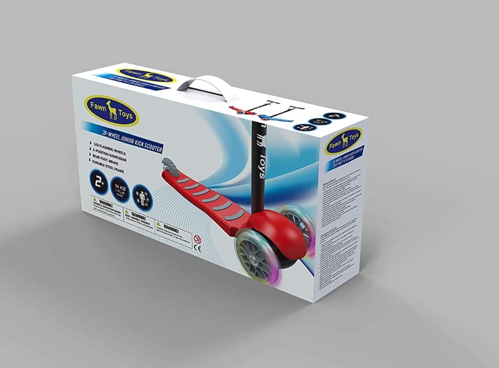 Fawn Toys Ruedas intermitentes para patinete junior de 3 ruedasinclinadas para girarinteriorinteriorexterior 36 meses +