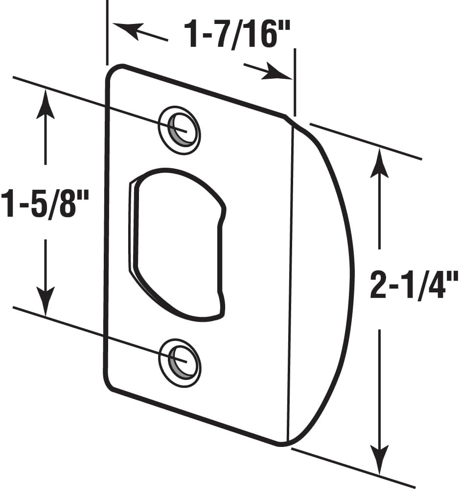 Prime-Line E 2308 – Cerradura de puerta con pestillo anticuado, chapado en latón antiguo (paquete individual)