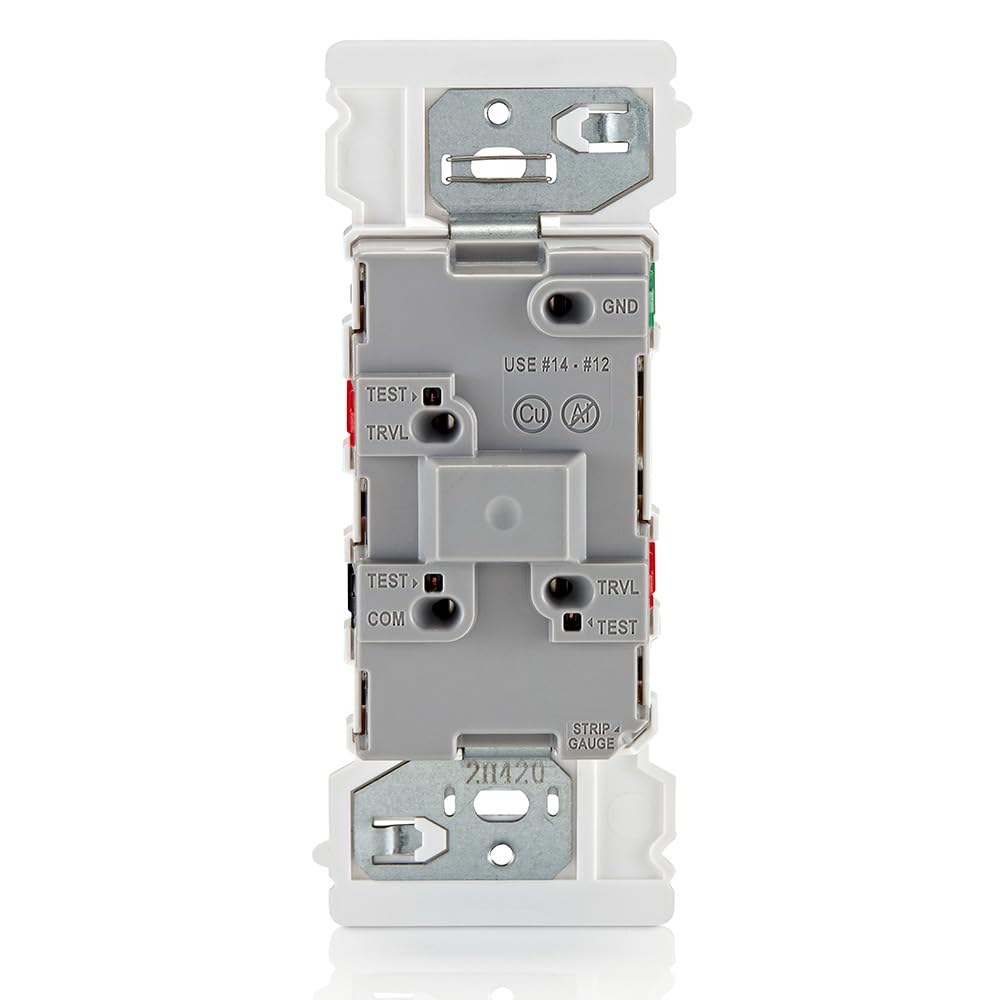 Leviton E5603-SW Decora Edge Interruptor basculante de 3 vías de 15 amperios, color blanco