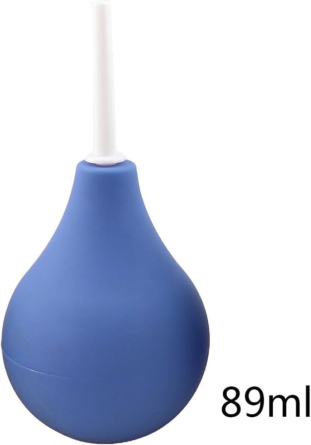 Jeringa rectal de silicona Clean Stream Anal Enema Douche Colon Enemator Limpiador Vaginal Azul 3.0 fl oz