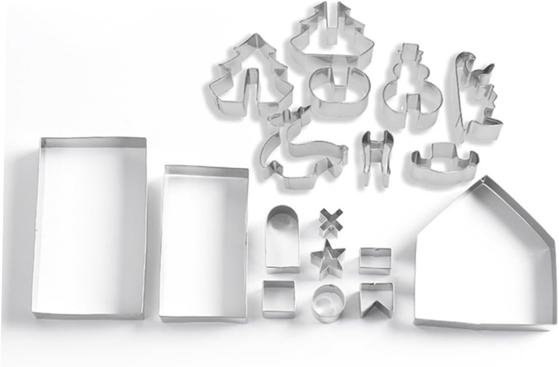NOLITOY 36 Pcs Cookie Cutter Cortadores De Galletas Cookie Cutters for Baking Santa Cookie Cutter Baking Cutter Cake Mold Stainless Steel