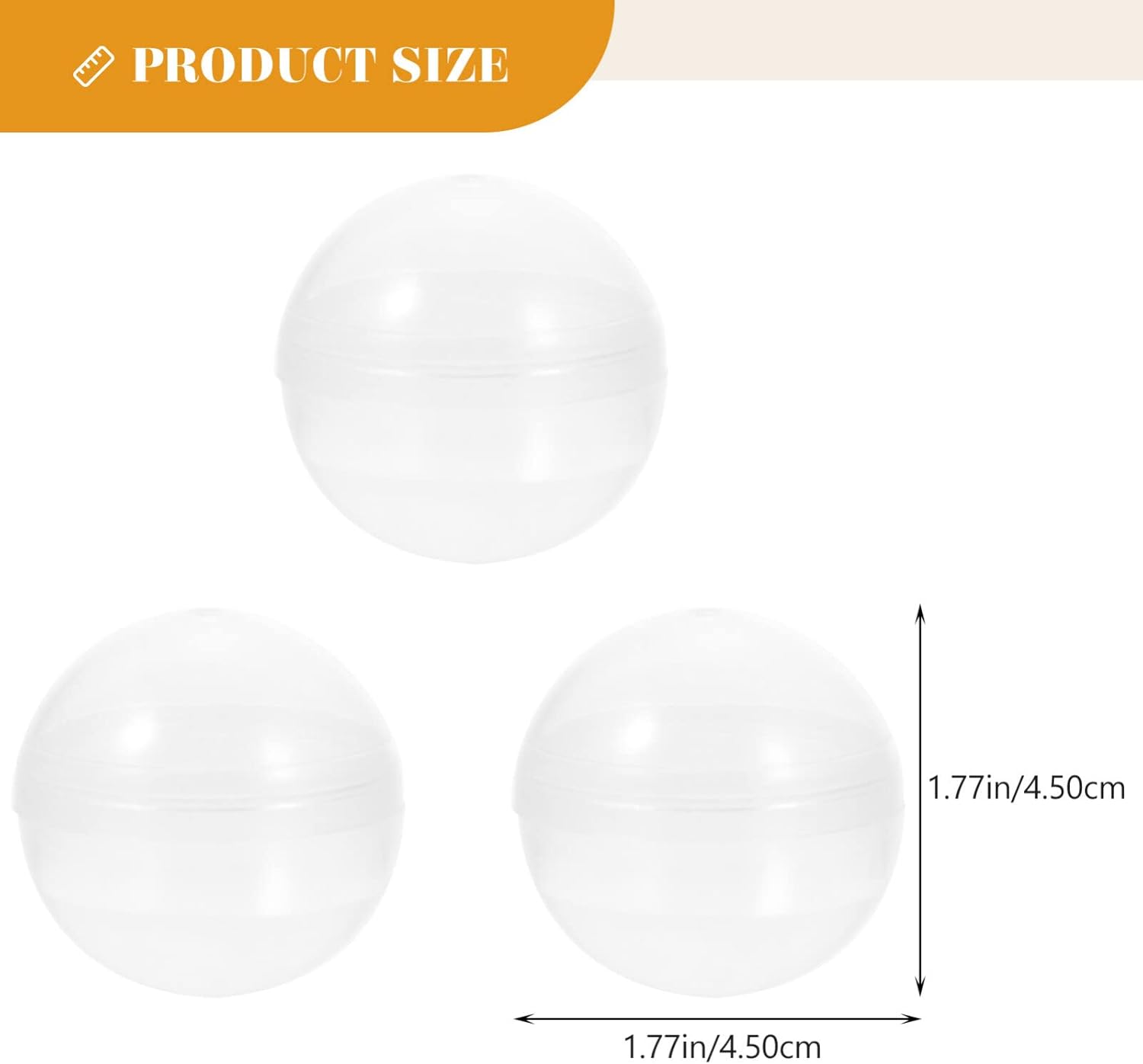 Artibetter 50 cápsulas de máquina de chicles vacías redondas cápsulas transparentes pequeñas de plástico para máquinas expendedoras vacías, caja de