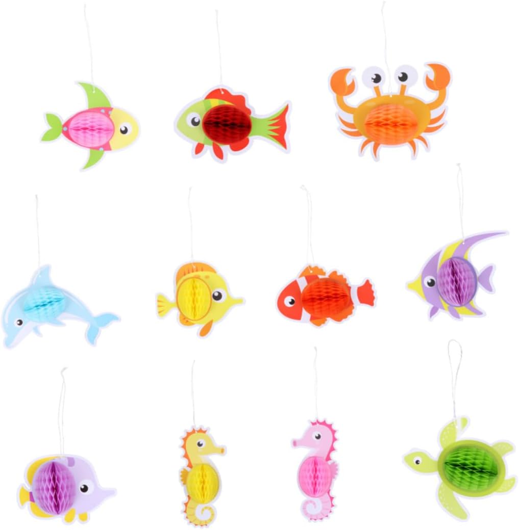 TOYANDONA 22 unidades de bolas de panal de abejas de animales, decoraciones de techo, bolas de papel de nido de abeja, bolas de tejido de panal