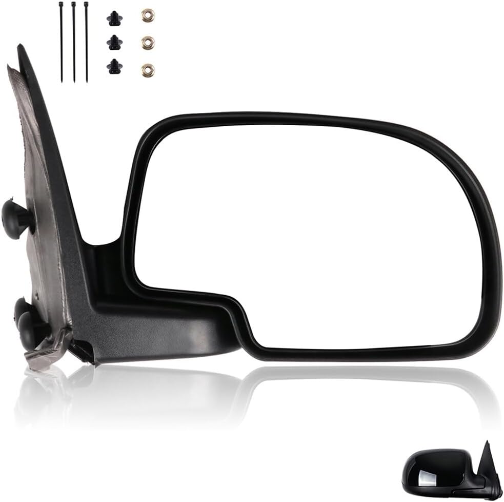SCITOO Espejo retrovisor lateral derecho del pasajero para 1999-2007 para Chevy Silverado Pickup 2000 para Chevy Suburban 1999-2006 para GMC Sierra