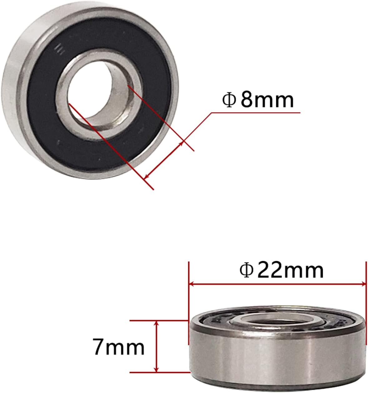 DIYUSI Skateboard Wheels Skate wheels52mm 95A + ABEC-9 Bearing Steel and Spacers Cruiser Wheels (Black)