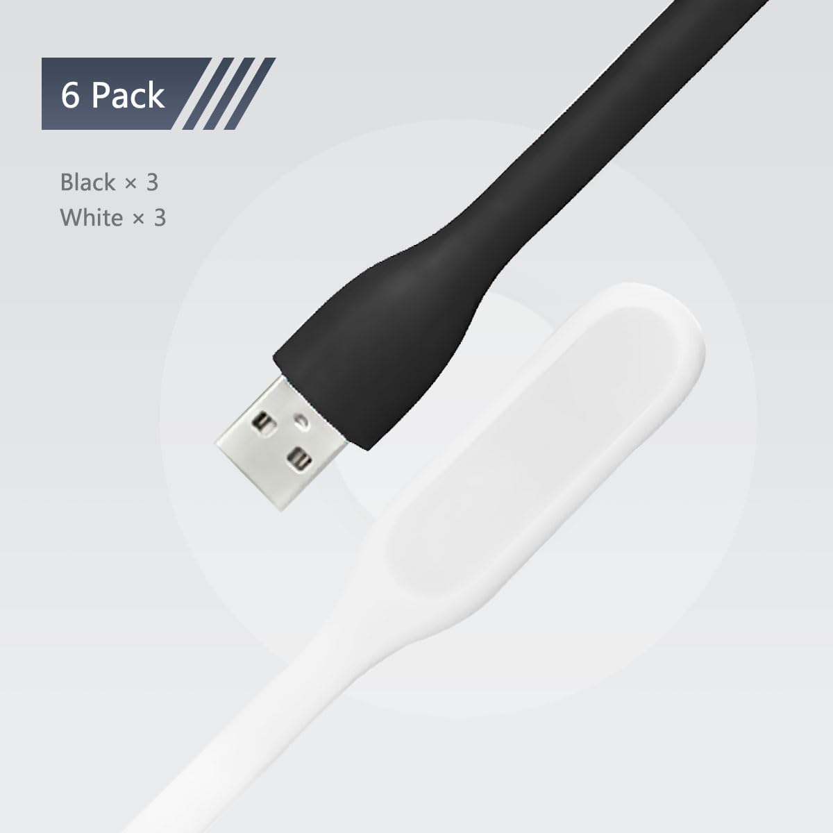 Lámpara de luz LED USB para banco de energía, mini luz nocturna portátil para el cuidado de los ojos con brazo flexible, lámparas de lectura USB de