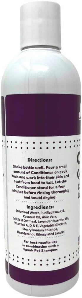 Acondicionador de enjuague en crema natural para perros, lavanda, 17 onzas