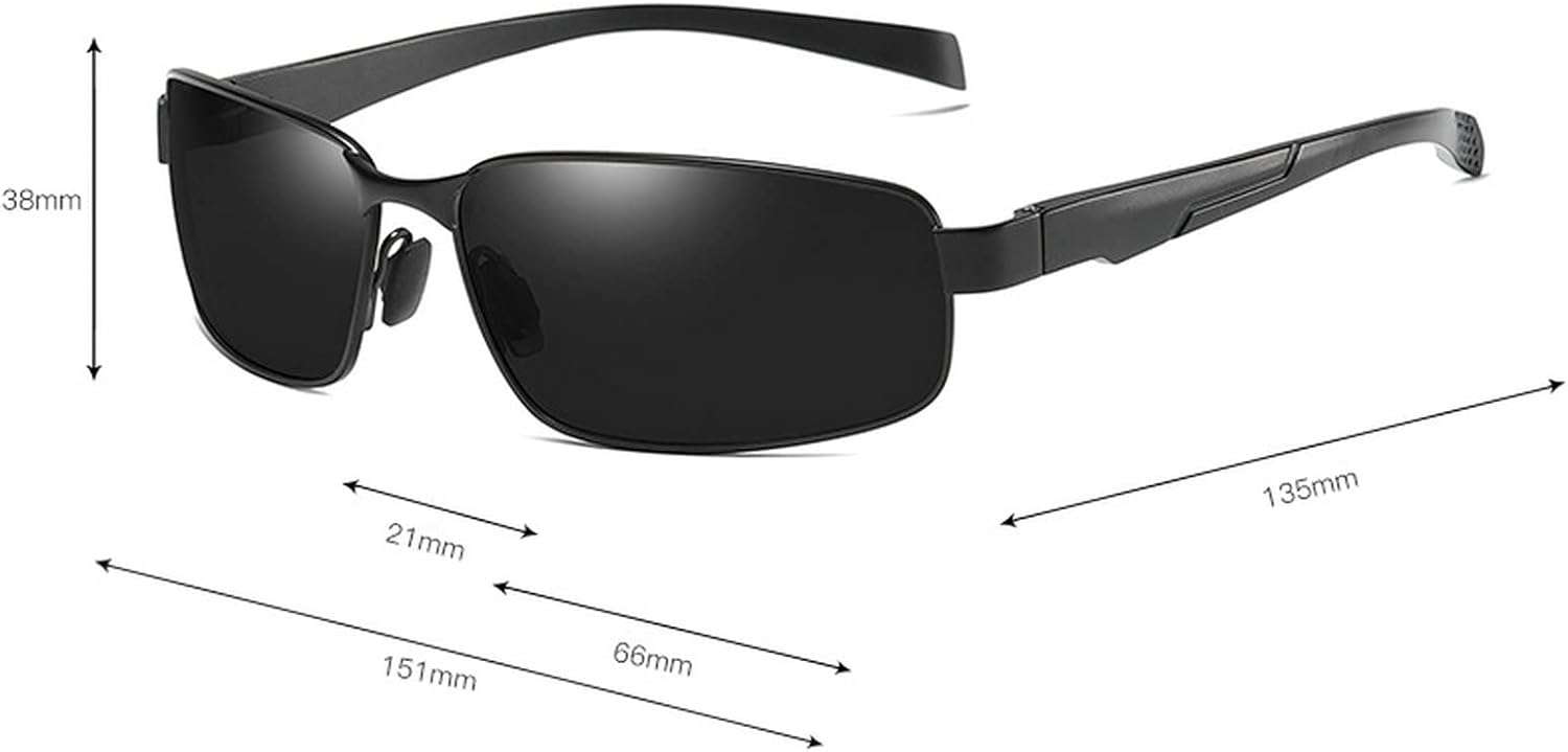 Full Reader – Gafas de sol polarizadas de visión nocturna para hombre, marco de metal vintage, gafas de lectura cuadradas