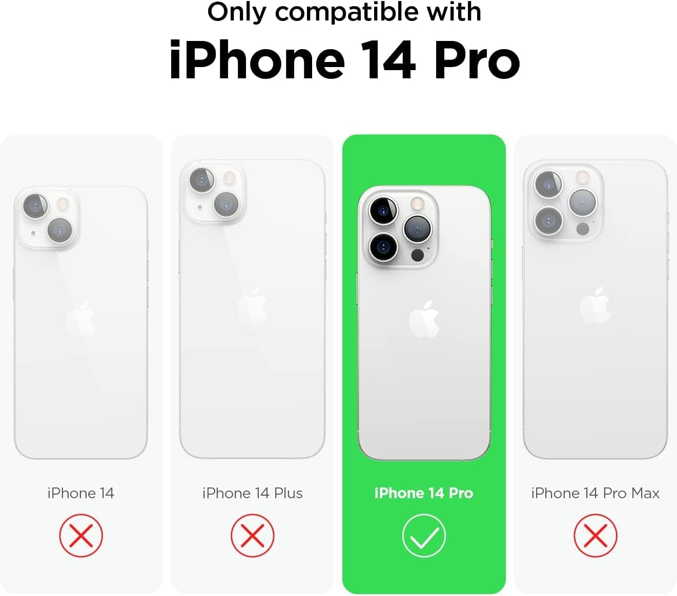 Oakxco Funda de silicona para iPhone 14 Pro con protector de pantalla, para mujeres y niñas, bonita funda protectora con funda de cámara, ajuste