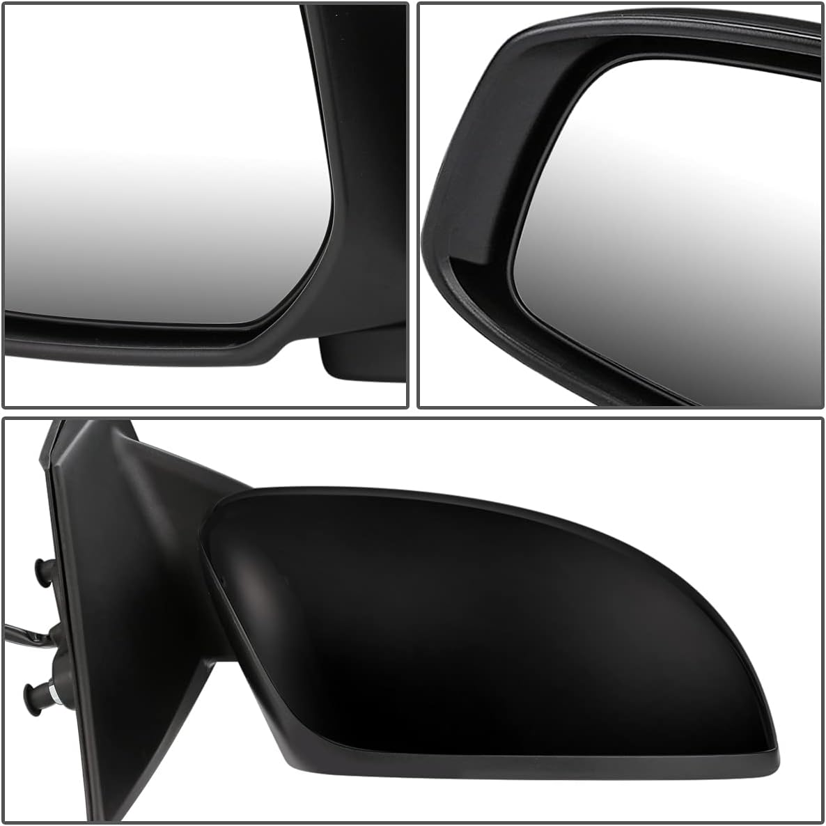 DNA Motoring OEM-MR-MI1321146 Espejo lateral plegable para pasajero derecho con ajuste accionado compatible con 2015-2016 Lancer, sin calefacción