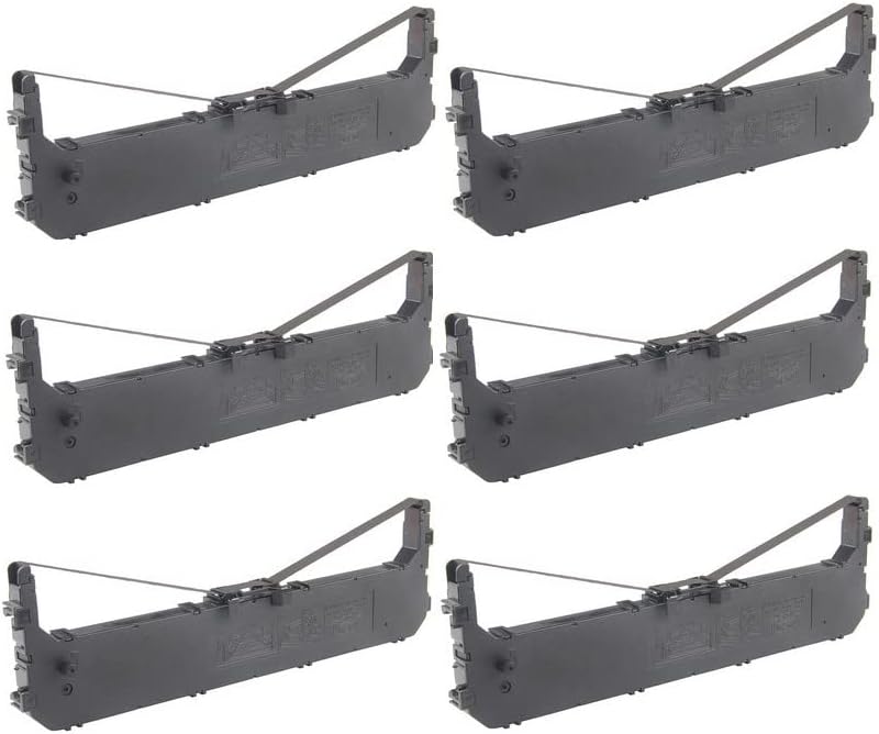 SuppliesMAX Repuesto compatible para Nukote BM317 cintas negras para impresora (6PK)  Reemplazo a Panasonic KX-P180  KX-P181