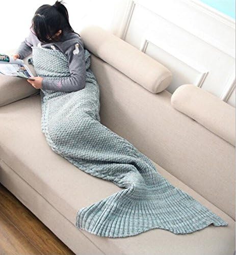 ZiDeTang Manta de cola de sirena para adultosadolescentes, para todas las estaciones, manta de cola de mar, saco de dormir, sofá cama, acurrucarse,