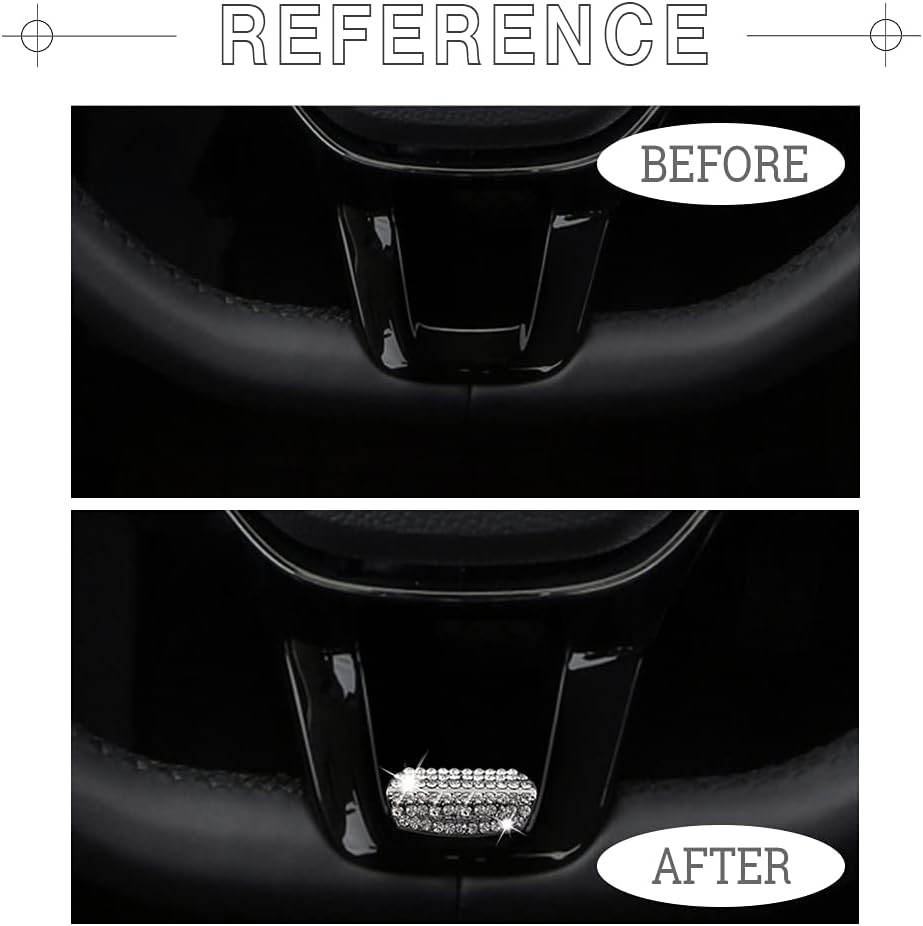 1797 Accesorios para Volkswagen VW Jetta Passat Tiguan e-Golf Atlas Arteon Brillante Volante U Forma Cubierta Trim Partes Adhesivo Cristal Plata