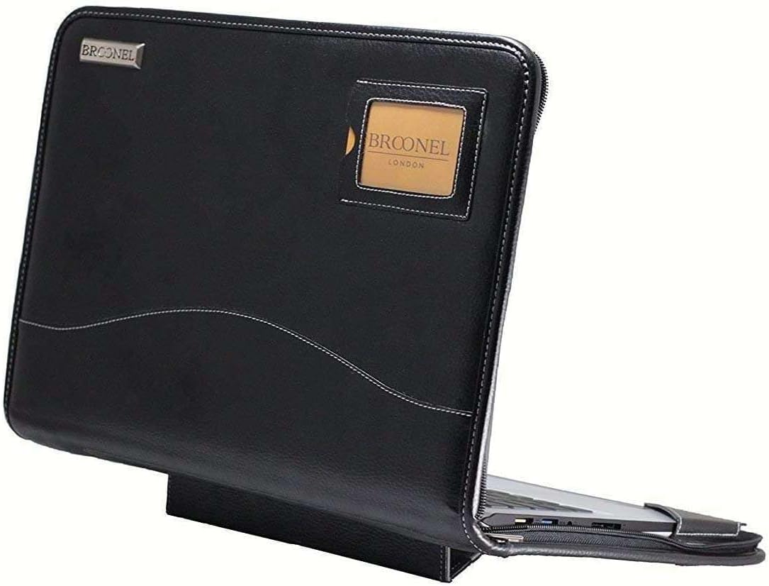 Broonel – Contour Series – Black Heavy Duty Leather Protective Case – Compatible with CHUWI HeroBook Pro 14.1″ Laptop