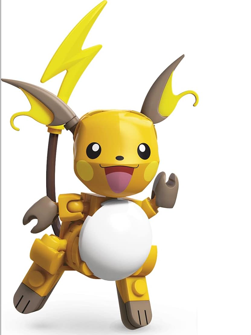 Mega Construx Pokemon Raichu – Juego de construcción con figuras de personajes, juguetes de construcción para niños, 6 años en adelante (73 piezas)