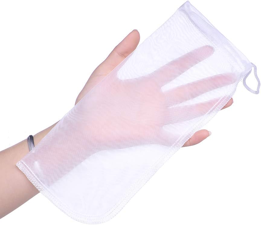 ALEGI Bolsa de filtro para medios para acuario, extra fina, reutilizable de 180 micras con cordón, bolsas de filtro de malla para filtro de resinas