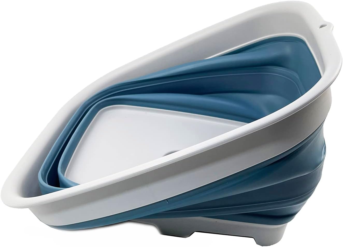 SAMMART Sartén plegable de 15 litros con tapón de drenaje, lavabo de lavado plegable, tina portátil para lavar platos, bandeja de almacenamiento de