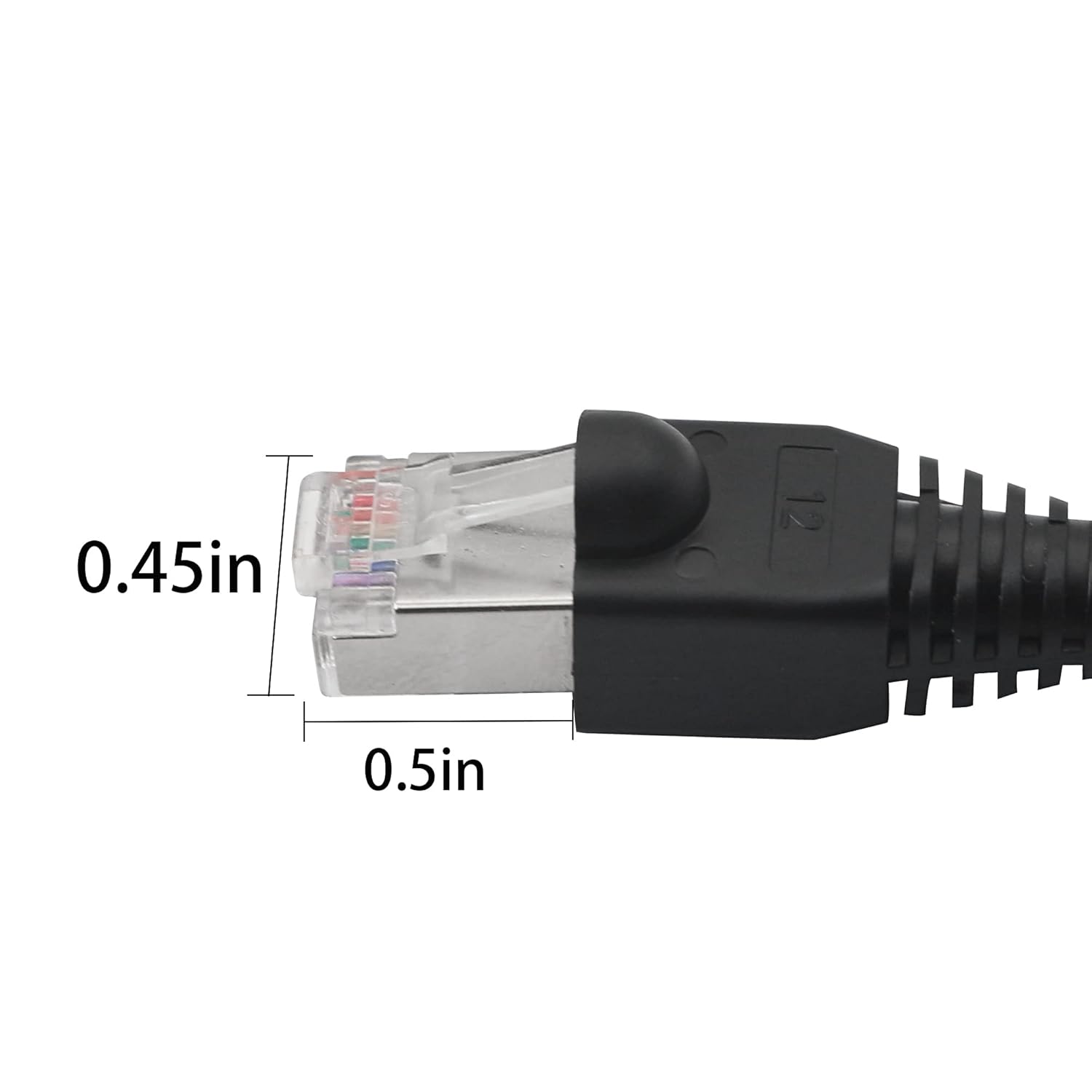 QIANRENON RJ50 10P10C Cat 5E 26AWG Cable macho a macho modular de cristal enchufe con conectores de blindaje para impresión láser Equipo de control