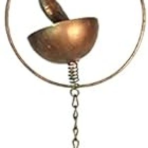 Mayrich 65 pulgadas cobre pájaro cuenco metal lluvia cadena decorativa patio acento jardín decoración Mayrich 65 pulgadas cobre pájaro cuenco metal lluvia cadena decorativa patio acento jardín decoración