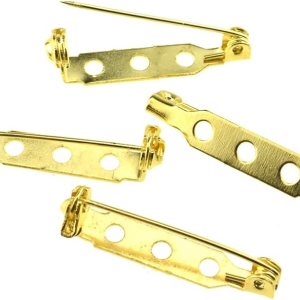 Broche dorado de 0.98 pulgadas de longitud, con barra trasera, cierre de seguridad para manualidades, etiquetas de nombre de juguete, ramilletes, Broche dorado de 0.98 pulgadas de longitud, con barra trasera, cierre de seguridad para manualidades, etiquetas de nombre de juguete, ramilletes,