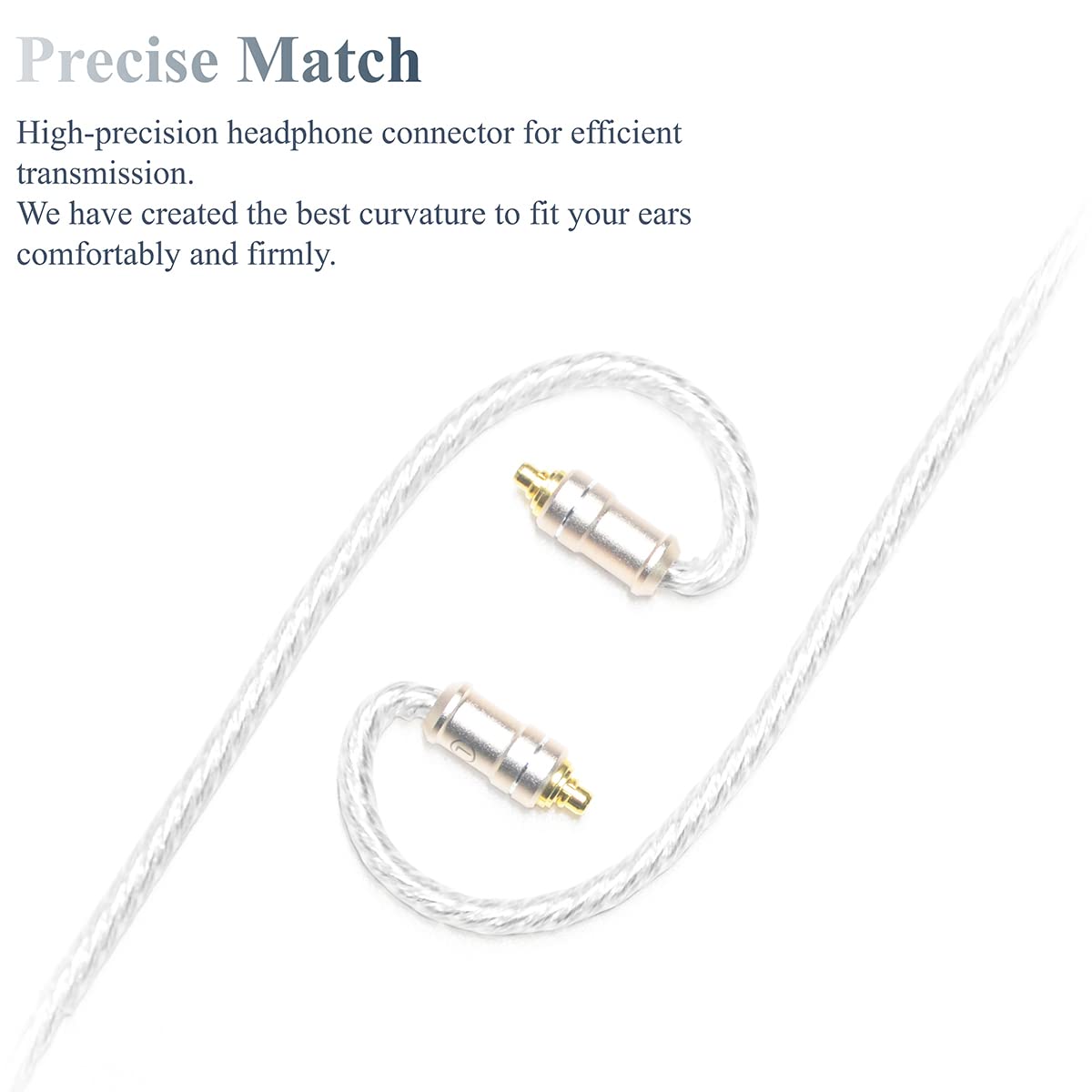 OFC – Cable de 8 hebras de 19 núcleos para auriculares mejorado de alta fidelidad, cable de equilibrio para auriculares Sennheiser IE300 IE600 IE900
