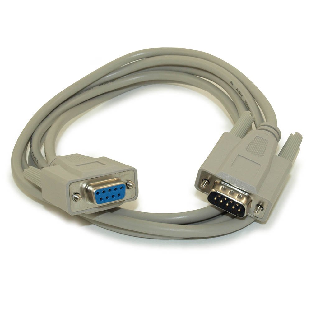 MyCableMart Cable Serial Null-Modem DB9DB9 macho a hembra de 6 pies