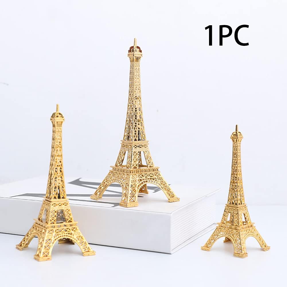 Estatua de la Torre Eiffel, modelo de arquitectura romántica de París, decoración de la torre Eiffel, kits de construcción de metal Francia Torre