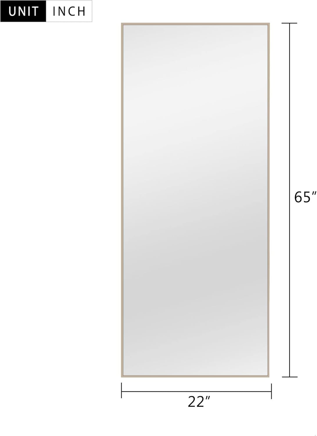 NeuType Espejo de piso de longitud completa con soporte de pie para dormitoriovestuario, habitación, uso con soporte colgar, espejo de madera de
