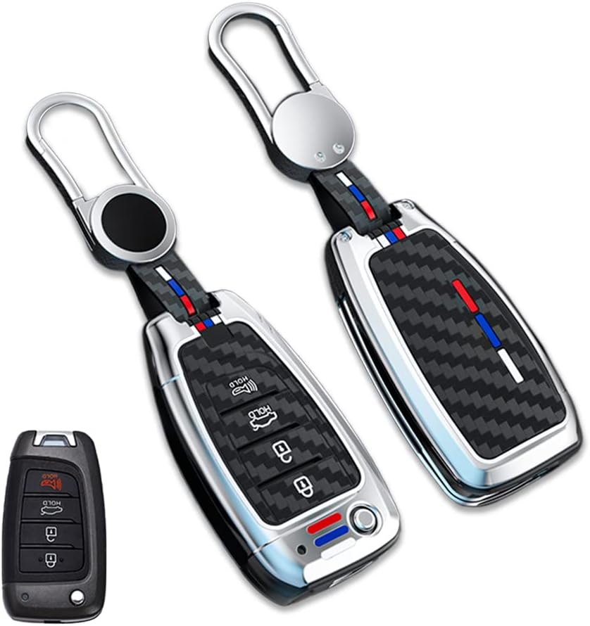 JanneChou Carcasa protectora de aleación de zinc compatible con Hyundai Accent Elantra Kona Santa Fe Veloster
