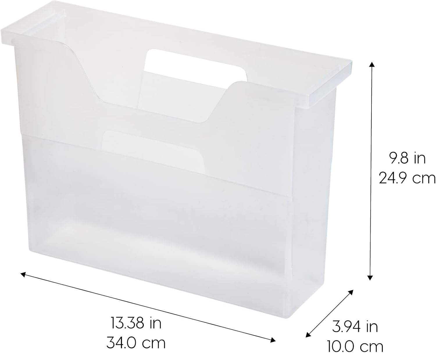 IRIS Caja de archivos de escritorio portátil pequeña de Estados Unidos con tapa abierta, paquete de 6, asas laterales, carpetas de archivos
