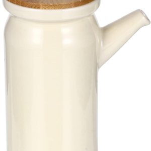 HOMSFOU Recipiente de aceite de cerámica con tapa, dispensador de aceite de ensalada, botellas de vinagre, botella de salsa de cerámica, aceite de HOMSFOU Recipiente de aceite de cerámica con tapa, dispensador de aceite de ensalada, botellas de vinagre, botella de salsa de cerámica, aceite de