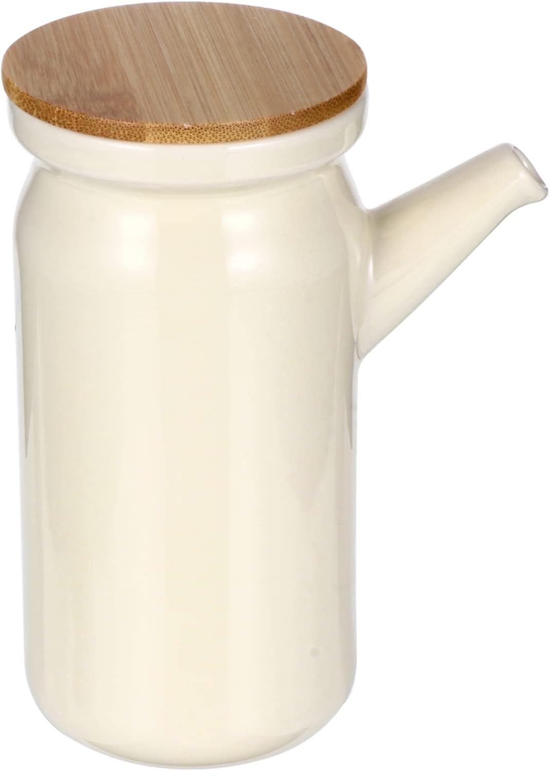 HOMSFOU Recipiente de aceite de cerámica con tapa, dispensador de aceite de ensalada, botellas de vinagre, botella de salsa de cerámica, aceite de