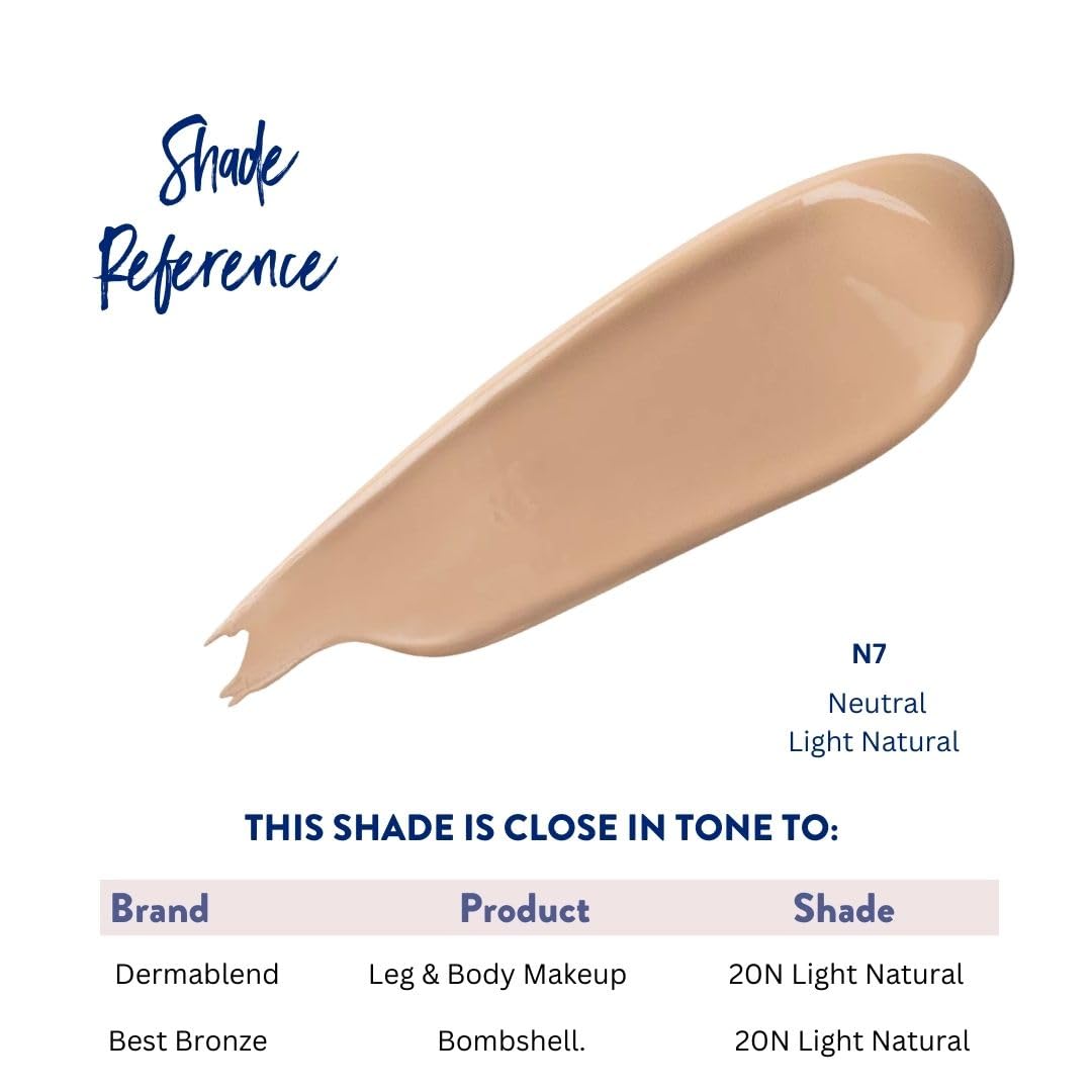 El mejor maquillaje de bronce Bombshell para cuerpo y piernas impermeable, base de cobertura completa y corrector para cubrir cicatrices, moretones,