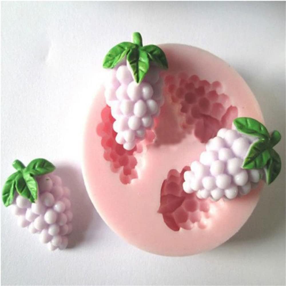 Molde de silicona con forma de uva pequeña, herramientas para hornear de cocina, pastel de bricolaje, chocolate, mo, e, fondant, postre, decoración