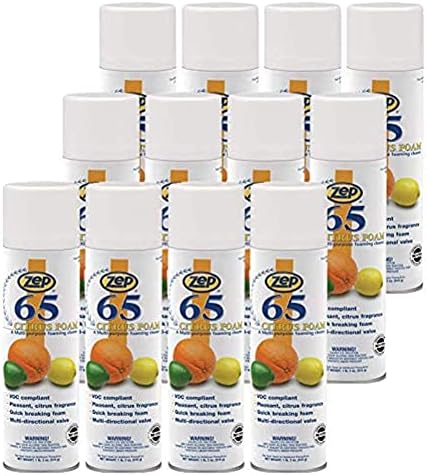 Zep 65 Limpiador multiusos de cítricos espumosos 3701 (caja de 12) ideal para alrededor de la casa y la oficina