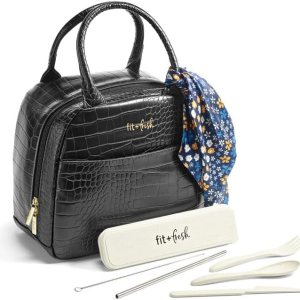 Fit & Fresh Bolsa de almuerzo para mujer, bolsa de almuerzo aislada para mujer, para el trabajo, a prueba de fugas y resistente a las manchas, Fit & Fresh Bolsa de almuerzo para mujer, bolsa de almuerzo aislada para mujer, para el trabajo, a prueba de fugas y resistente a las manchas,