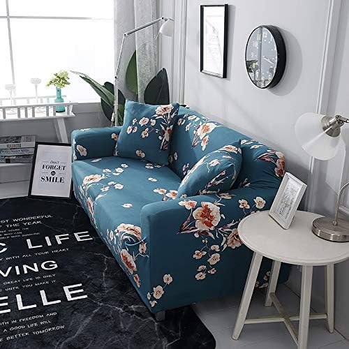 Hoobuy Funda de sofá estampada, Funda elástica para sillón, Funda de sofá para sillón de 3 plazas con dos fundas de almohada gratis 11# (3