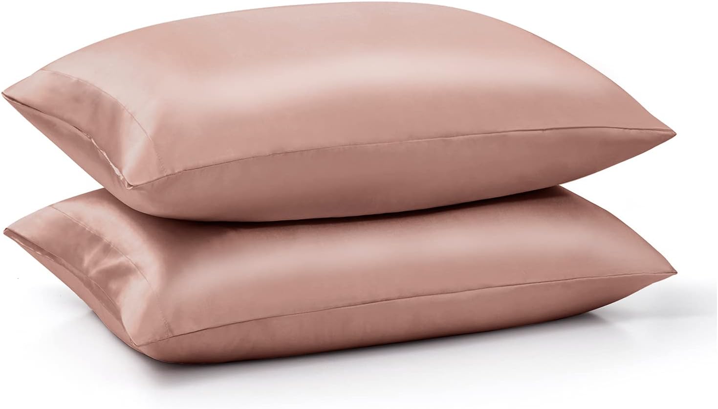 Ersmak Juego de 2 fundas de almohada de satén tamaño Queen, ultra suaves y sedosas para cabello y piel, resistentes a las arrugas a la decoloración