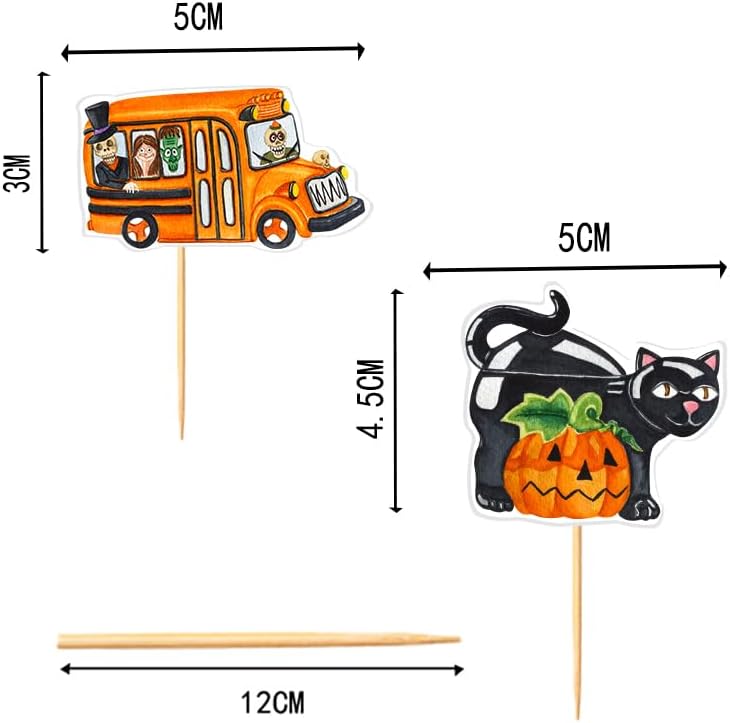 Decoración para cupcakes para fiesta de Halloween (calabazas)