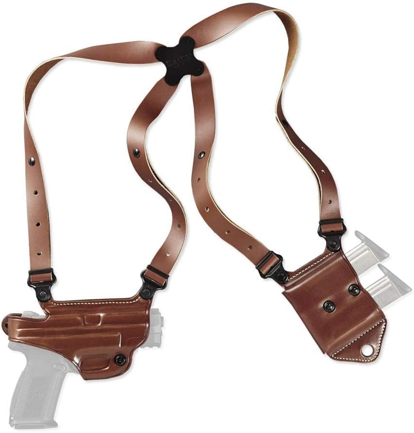 Galco Miami Classic II – Funda de hombro color tostado para mano derecha compatible con S&W M&P Shield 940 (MCII652)
