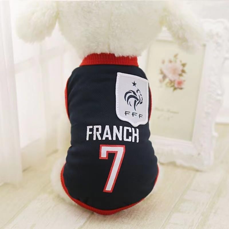 Ropa para perro, juego de 8 piezas de camiseta deportiva con temática de fútbol americano para mascotas, para cachorros pequeños, medianos y
