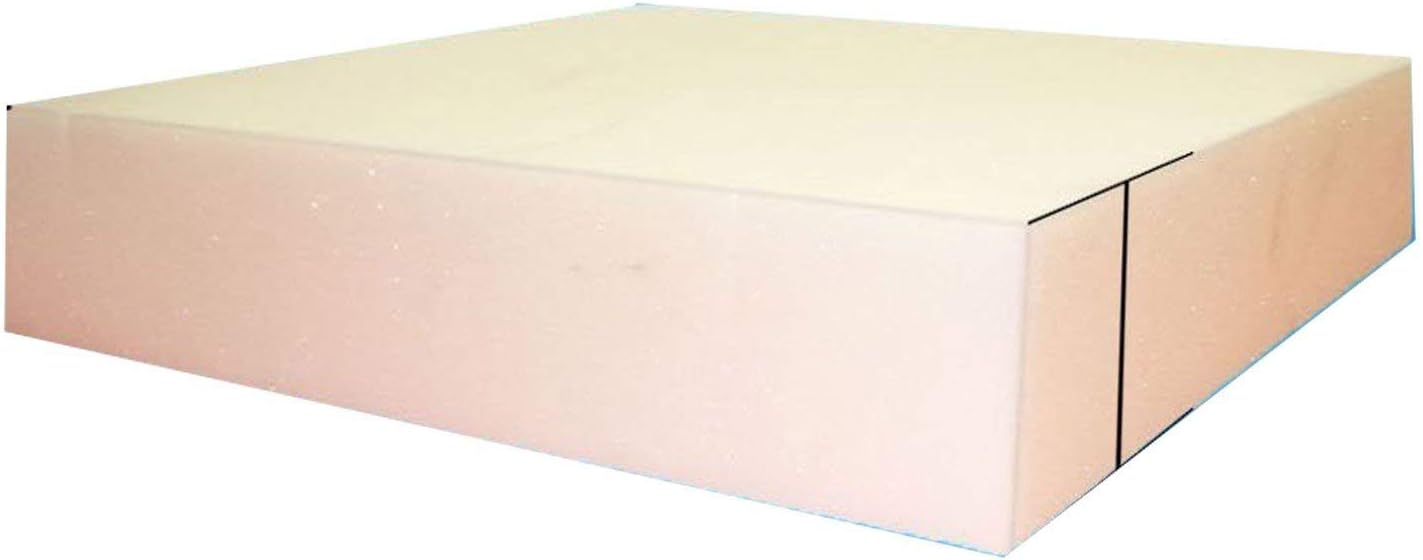 Cojín de espuma para tapicería de 4 x 24 x 24 pulgadas de densidad media (reemplazo de asiento, hoja de tapicería, acolchado de espuma)