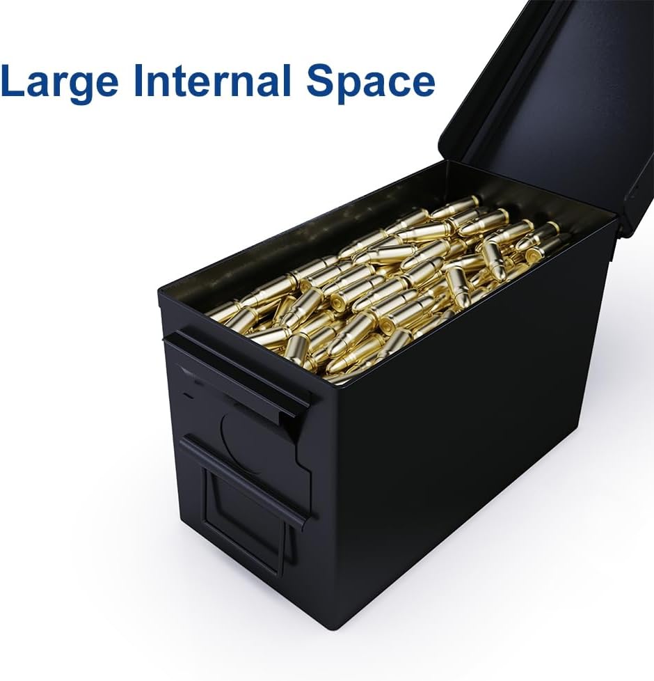 PATRON 50 Cal Munición Can Metal 0.354 in Caja de munición caja de almacenamiento caja para escopeta bala rifle Nerf munición impermeable caso-gard