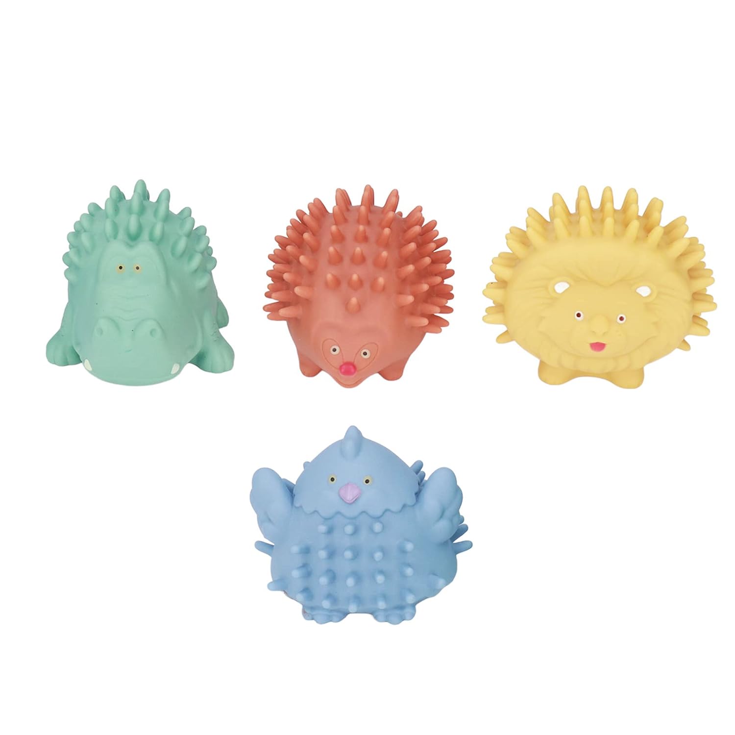 Juego de bolas sensoriales texturizadas para bebés, bolas sensoriales con forma de animal BB Squeaker para niños y niñas de 6 meses en adelante