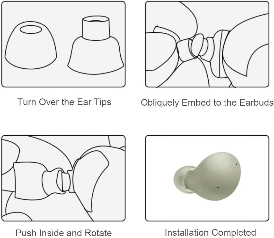 ALXCD Puntas para los oídos compatibles con Galaxy Buds 2 SM-R177, 6 pares de puntas de silicona suave, puntas de repuesto para auriculares,